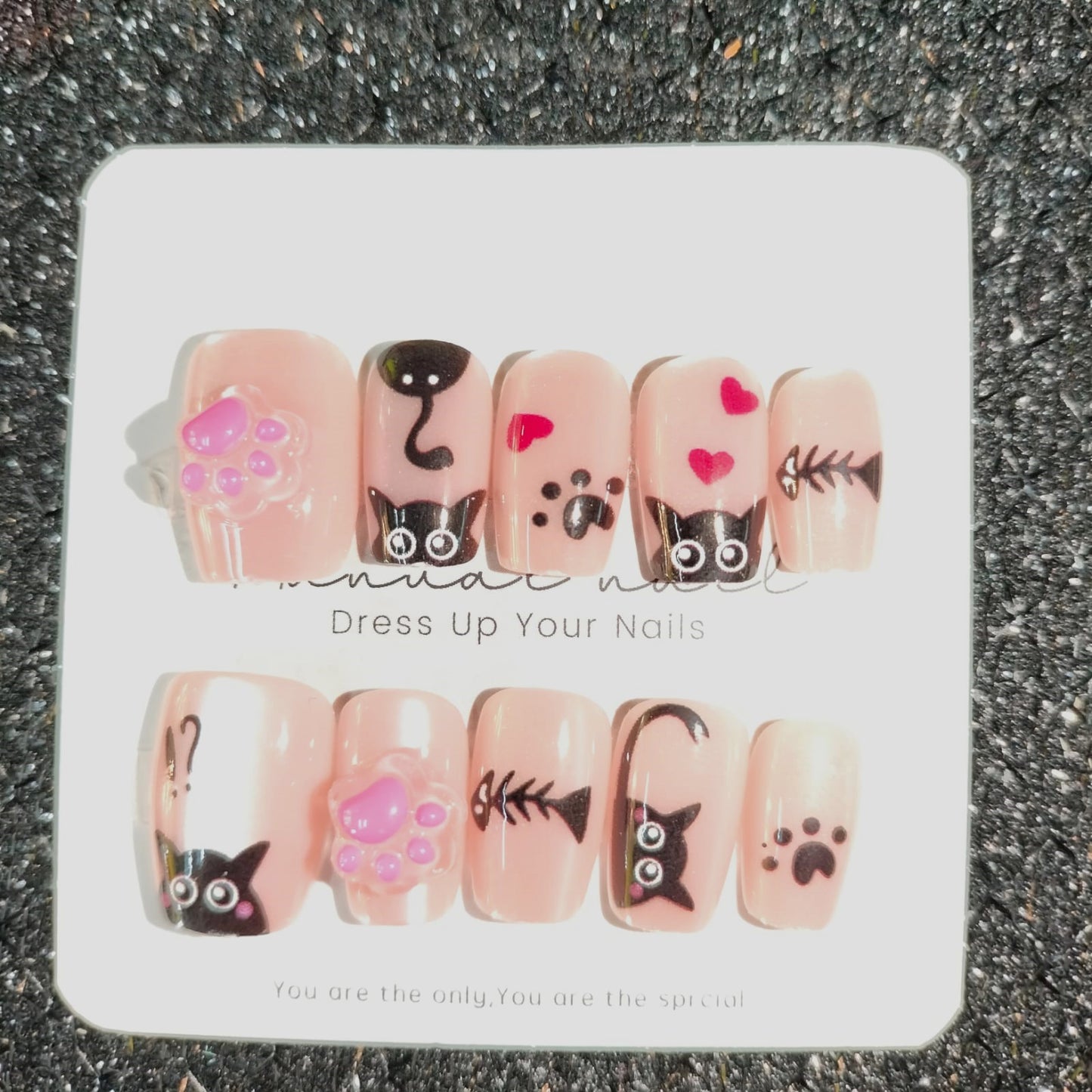 Z011 Press On Nails Square Coffin Shape