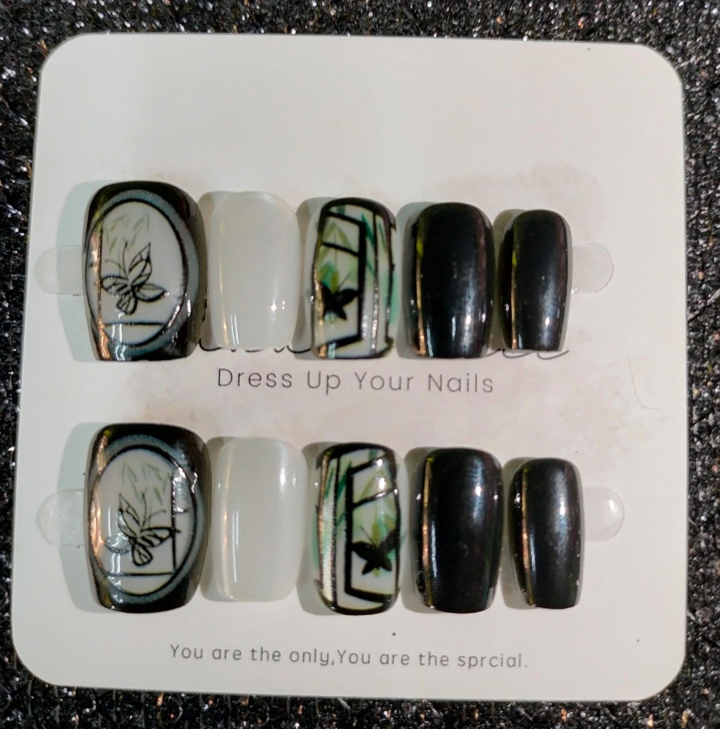 Z017 Press On Nails Square Coffin Shape