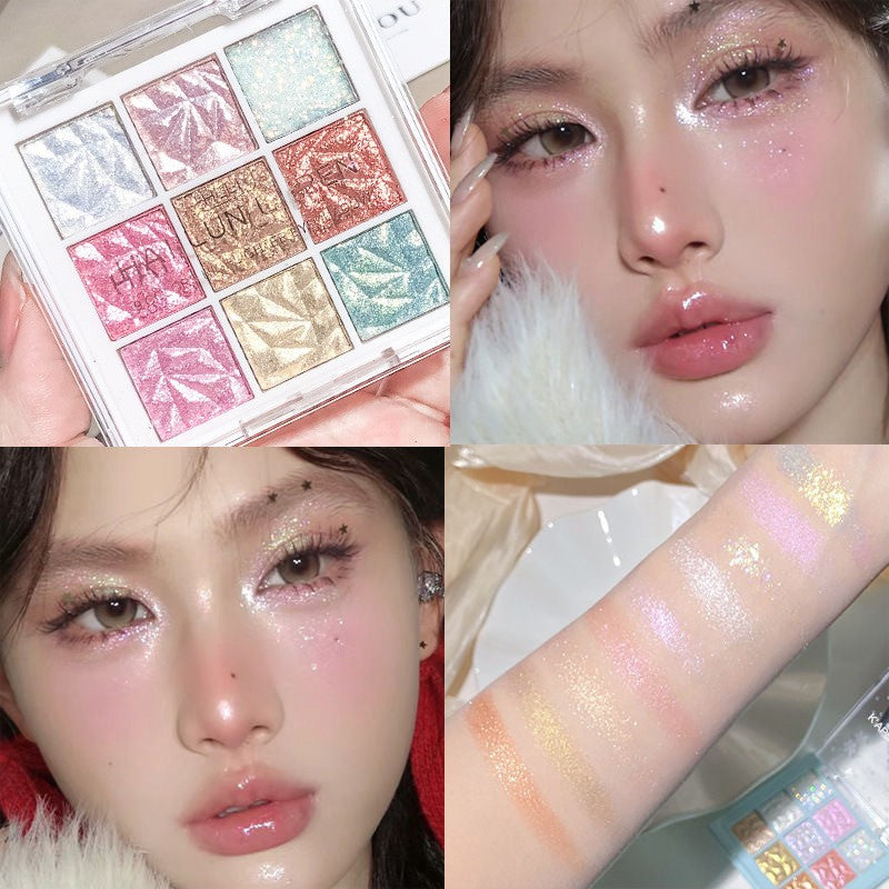 HLLR 9 Colors Eyeshadow Palette Shimmer Glitter