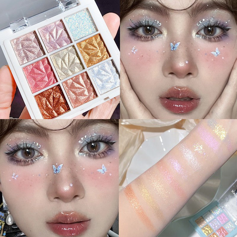 HLLR 9 Colors Eyeshadow Palette Shimmer Glitter
