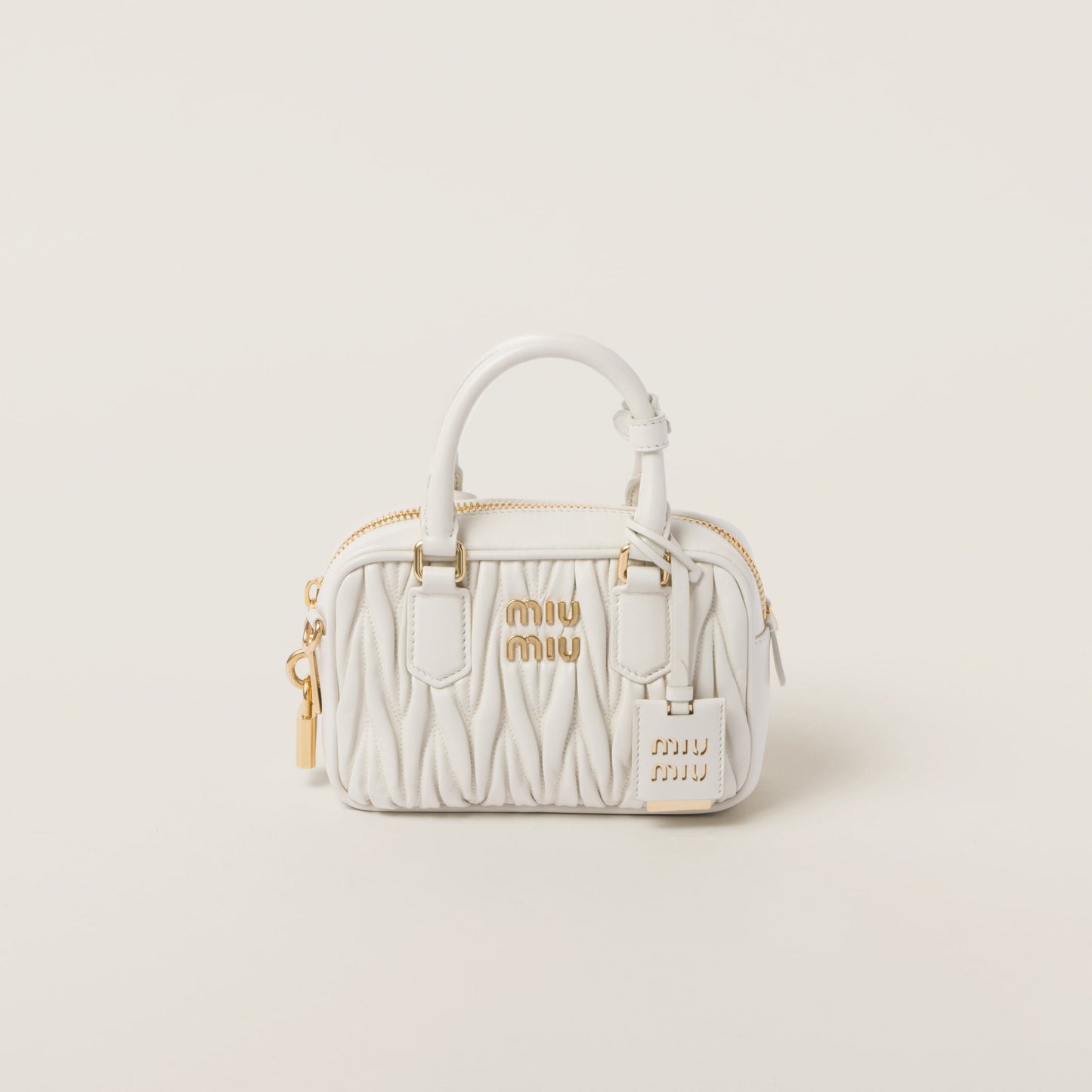 MIU MIU Arcadie matelassé nappa leather bag(regular)
