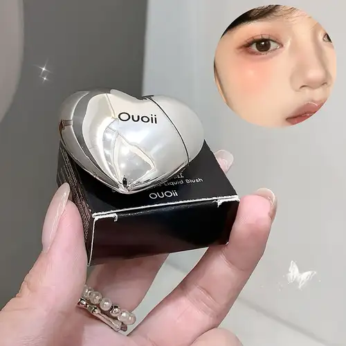 Ouoii Lavender Matte Liquid Blush Velvet Heart Shaped Face Pigment