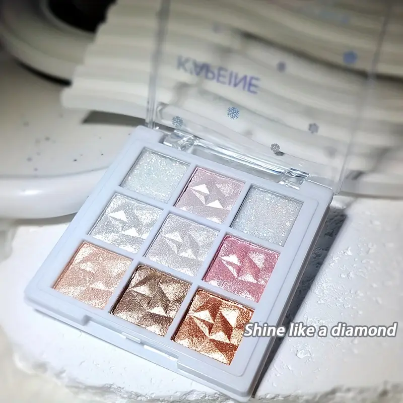 Kapeine 9 Colors Full Glitter Diamond Snowflake Eyeshadow Palette