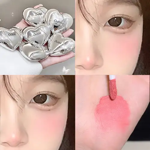Ouoii Lavender Matte Liquid Blush Velvet Heart Shaped Face Pigment
