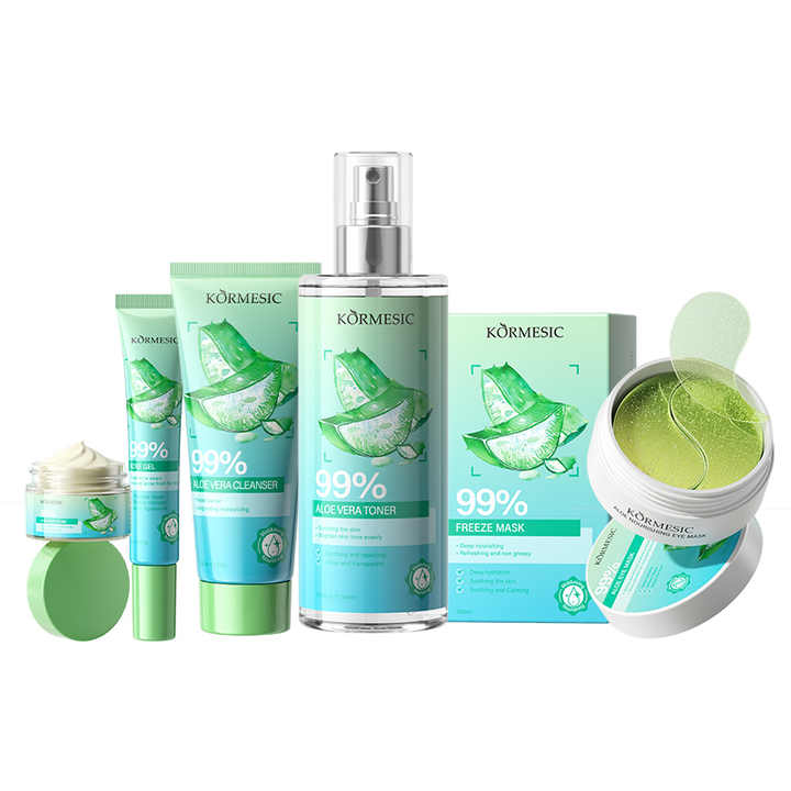 KORMESIC Moisturizing Soothing Brightening Aloe Vera Softening Skin Care Kit