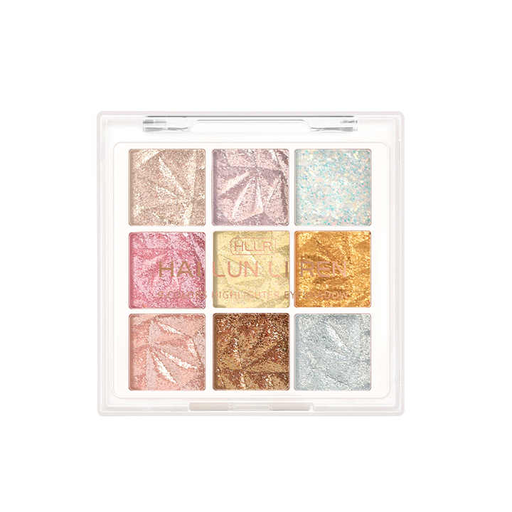 HLLR 9 Colors Eyeshadow Palette Shimmer Glitter