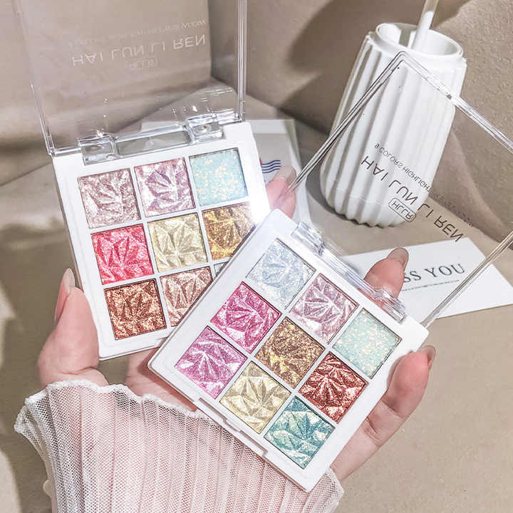 HLLR 9 Colors Eyeshadow Palette Shimmer Glitter