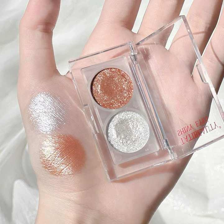Tati Beauty Two Tone Pearl Glitter Sequins Eyeshadow Palette