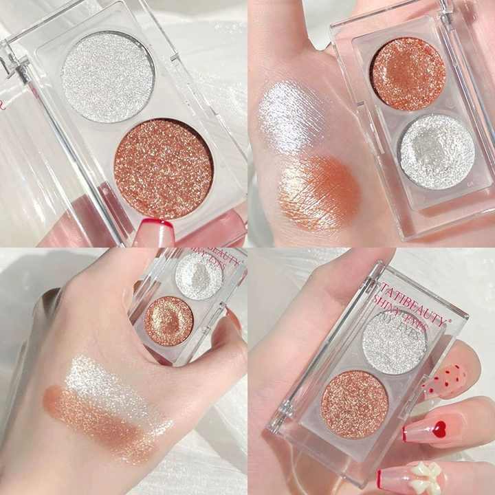 Tati Beauty Two Tone Pearl Glitter Sequins Eyeshadow Palette