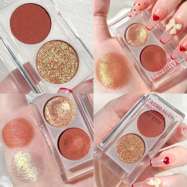 Tati Beauty Two Tone Pearl Glitter Sequins Eyeshadow Palette