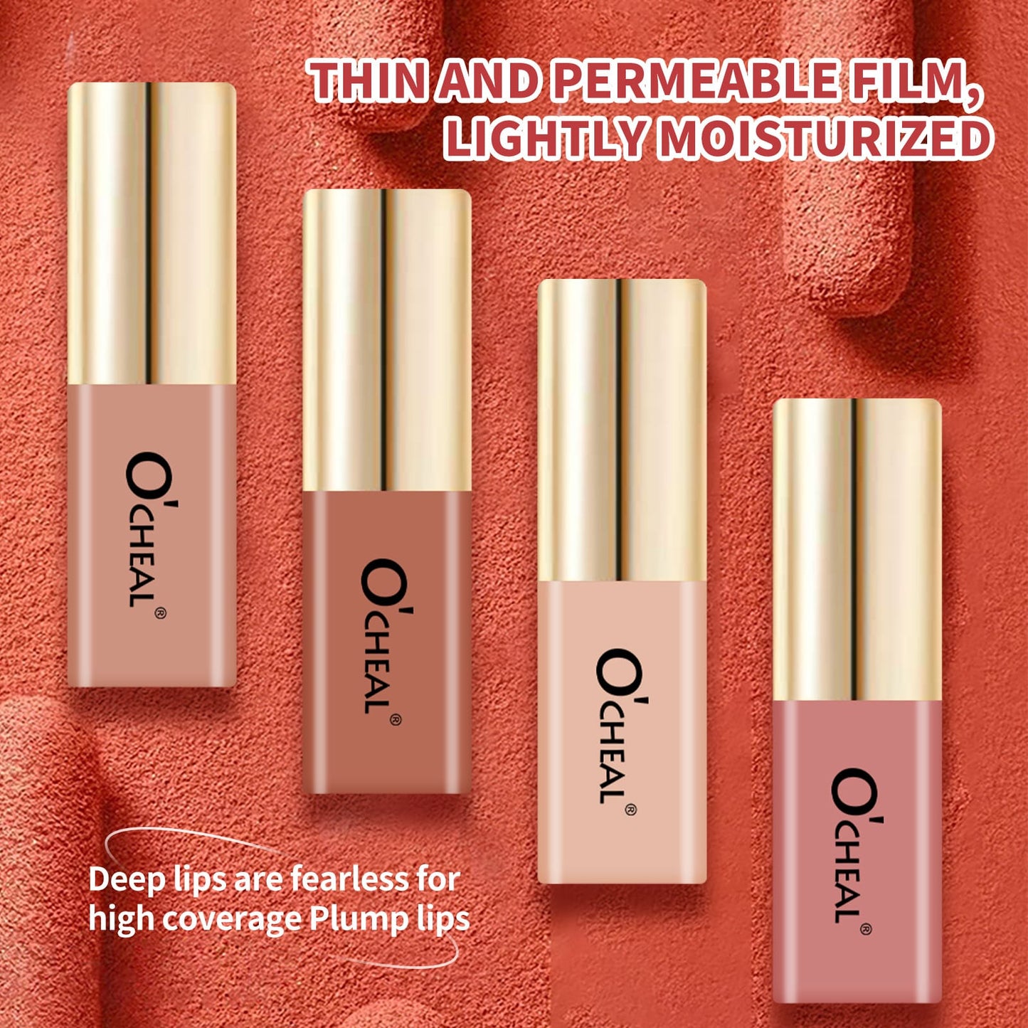 OCHEAL Small Bottle Matte Velvet Waterproof Long Lasting Lip Glaze