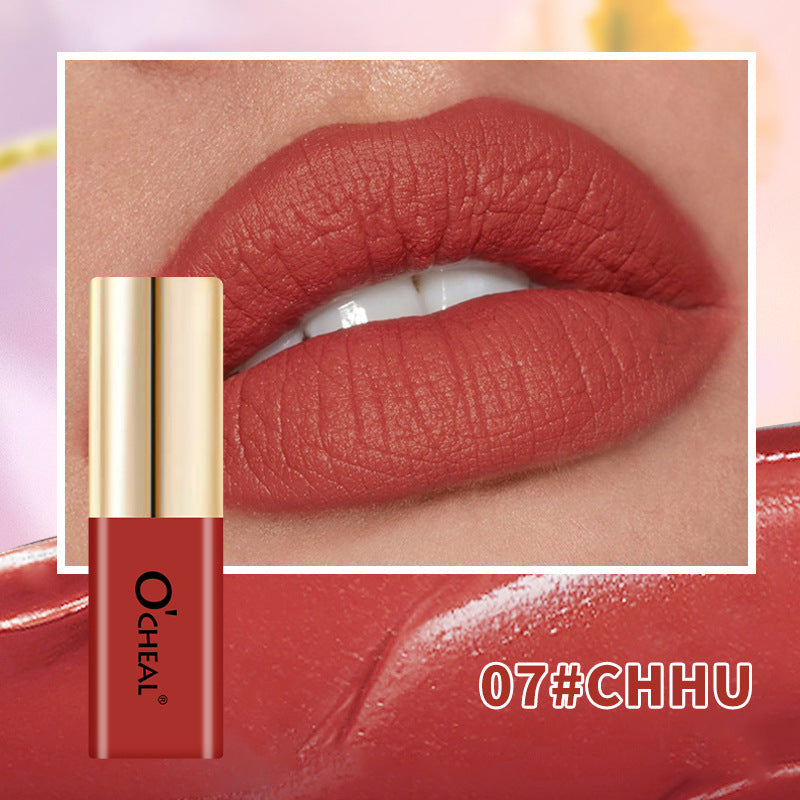 OCHEAL Small Bottle Matte Velvet Waterproof Long Lasting Lip Glaze