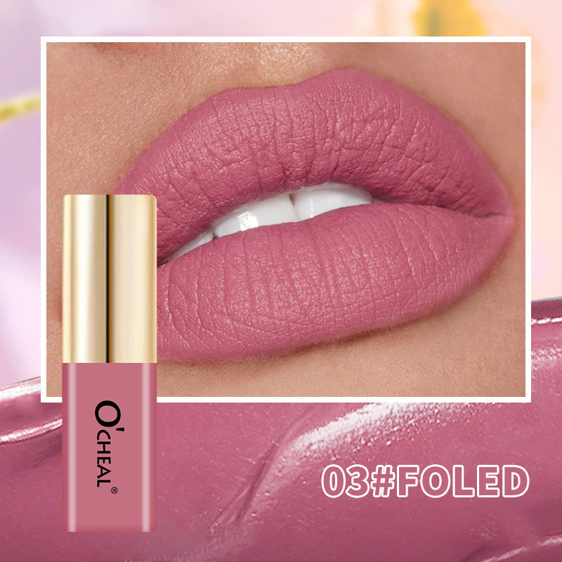 OCHEAL Small Bottle Matte Velvet Waterproof Long Lasting Lip Glaze