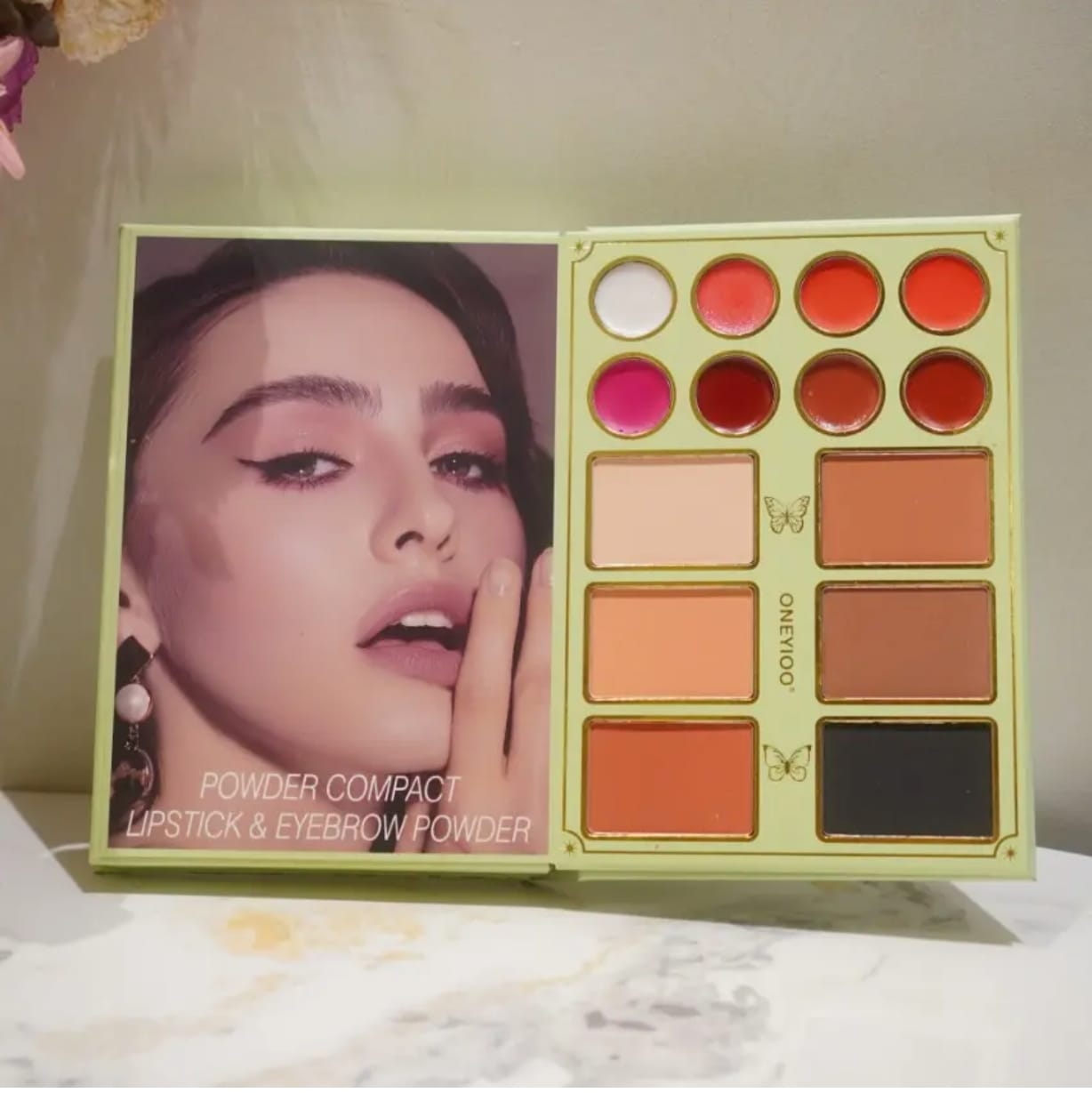 ONEYIOO Stylish 50 Color Eye & Face Palette Makeup Book AZ-220