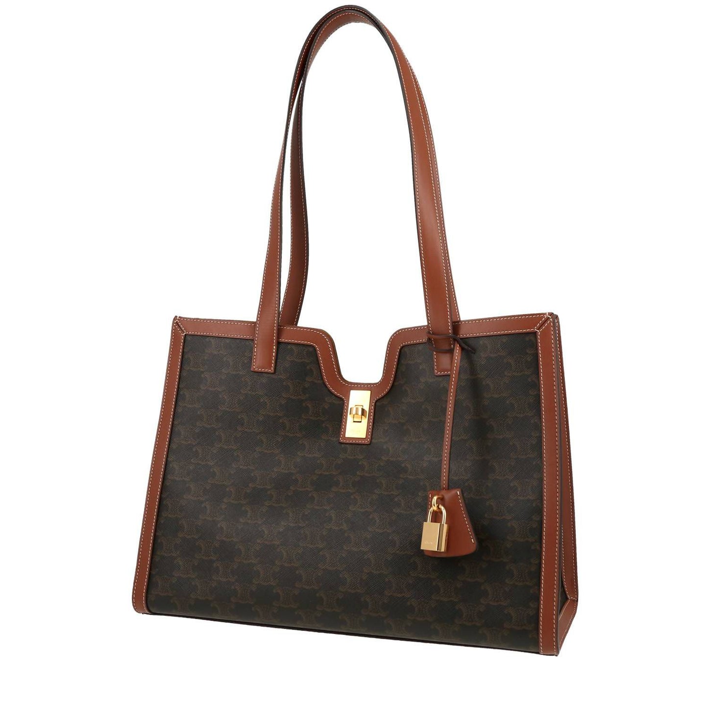 Women's Celine Triomphe Canvas And Leather Tote Bag