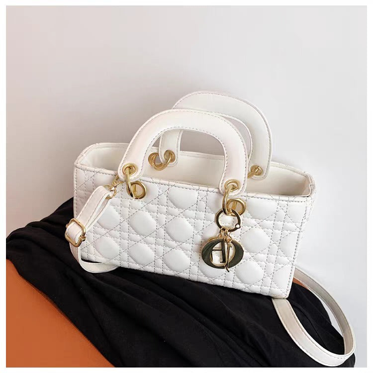 Dior Medium Lady D-Joy Bag In Latte Lambskin With Cannage Stitching