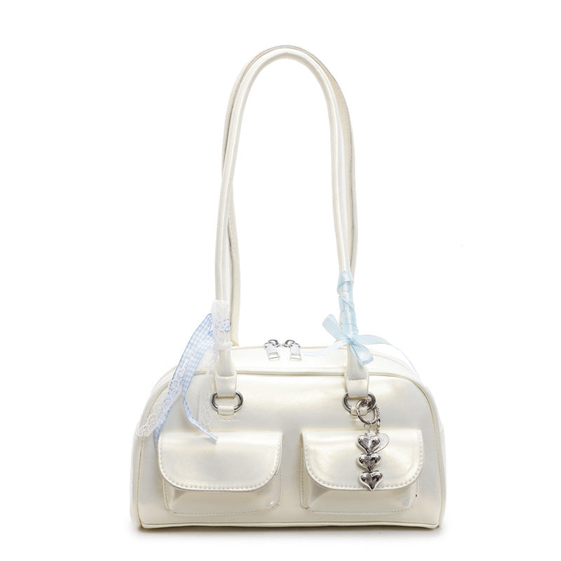 Celebrity Style Bow Korean Niche Versatile Boston Tote Bag