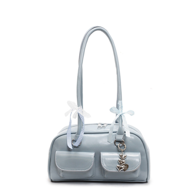 Celebrity Style Bow Korean Niche Versatile Boston Tote Bag