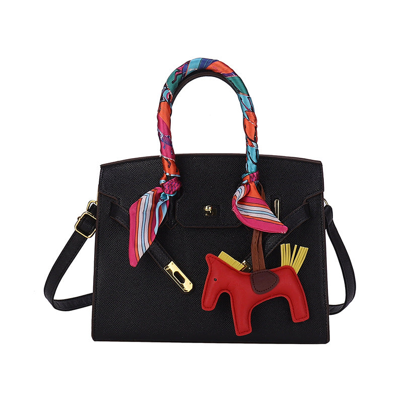 Modern Temperament Women's Summer Retro Silk Scarf Bag