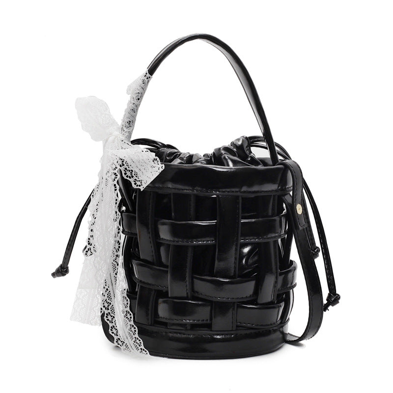 Hobo Purse Woven Bucket Bag With Inner Bag Shoulder Crossbody Bag