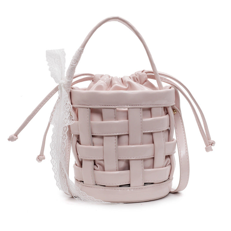 Hobo Purse Woven Bucket Bag With Inner Bag Shoulder Crossbody Bag