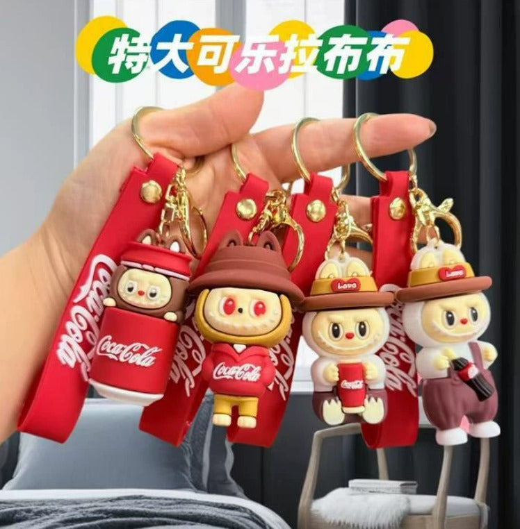 Cute Silicone Handbag Shaped & Labubu Keychains Charm