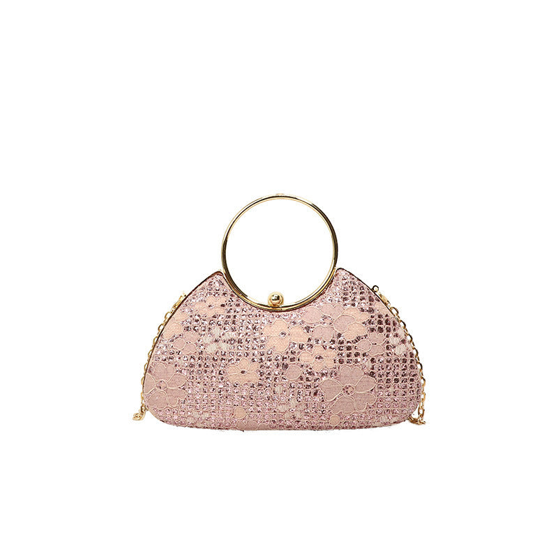 Spring Stitched Square Lockable Shiny Crossbody Women's Bag