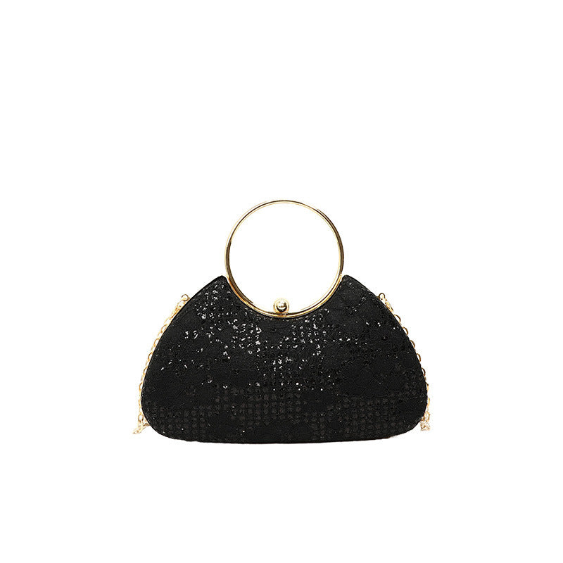 Spring Stitched Square Lockable Shiny Crossbody Women's Bag