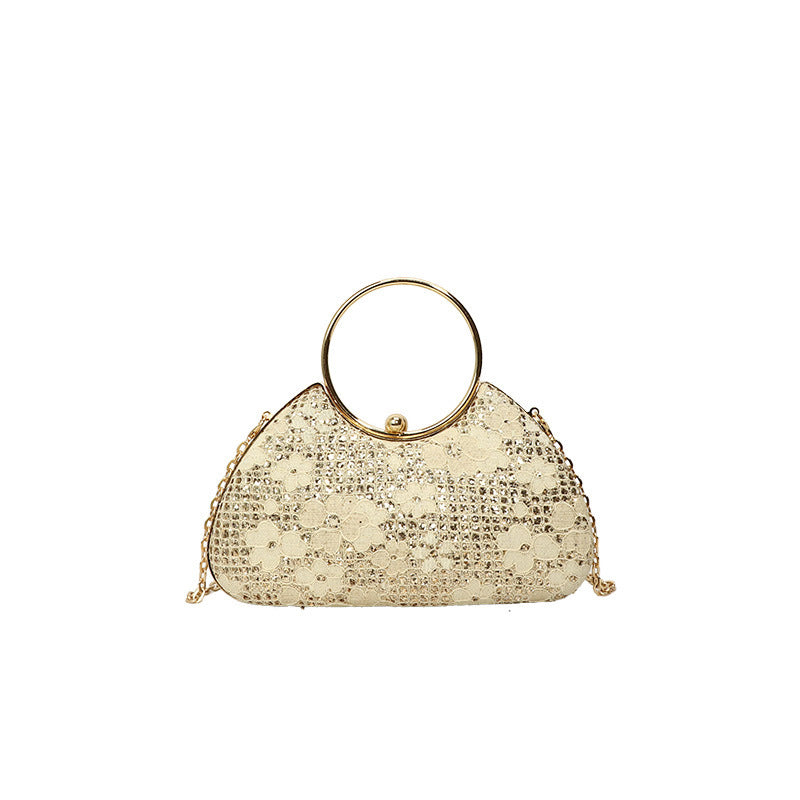 Spring Stitched Square Lockable Shiny Crossbody Women's Bag