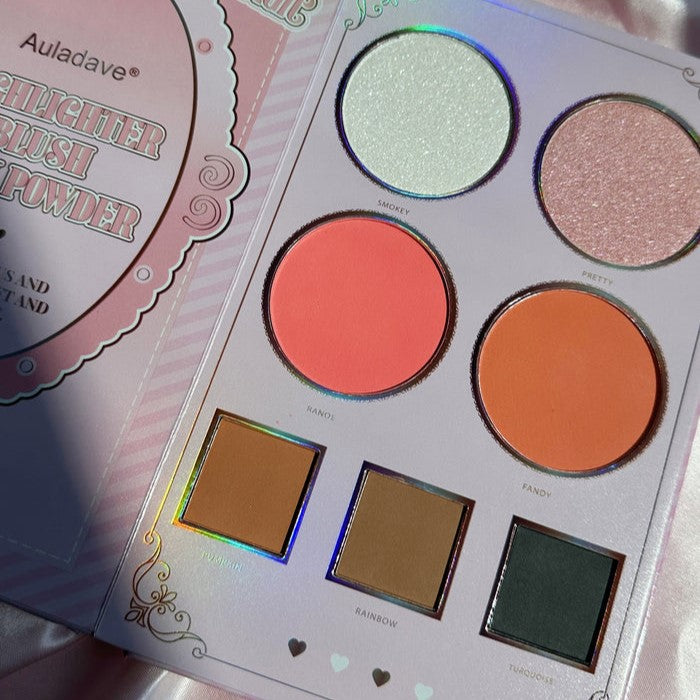 AULADAVE Fashion 38 Color Eye & Face Palette Makeup Book AU1688