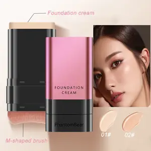Phantom Bear 2 In 1 Luxury Anti-Wrinkle Foundation Stick With Brush