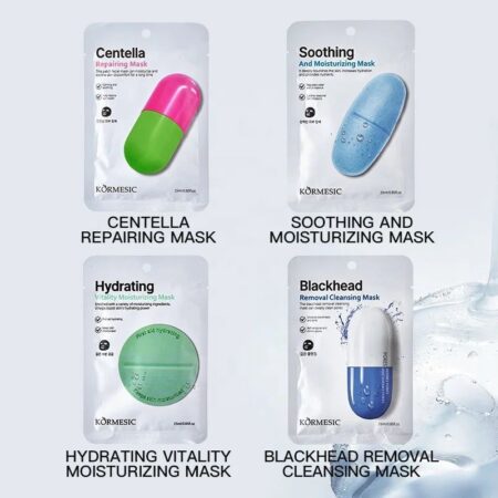 KORMESIC Moisturizing Centella Repairing Brightening Hydrating Face Sheet Mask