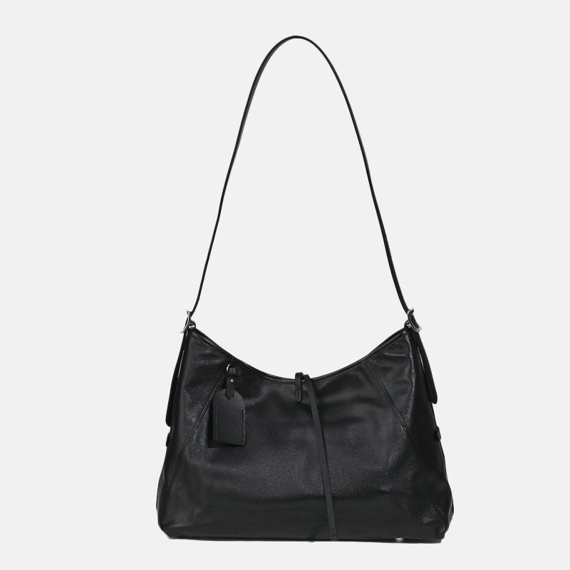 Women’s Black Genuine Leather Minimalist Carryall Bag