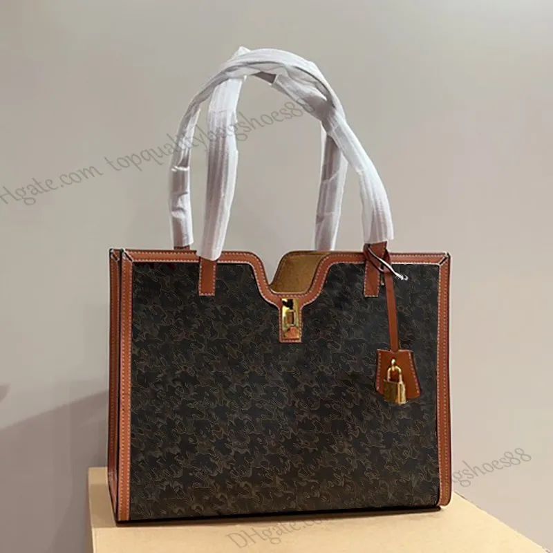 Women's Celine Triomphe Canvas And Leather Tote Bag