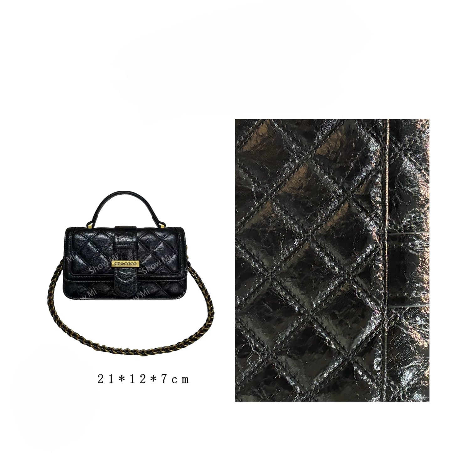 CD&COCO Mexican 2-Way Cowhide Quilted Shoulder Bag