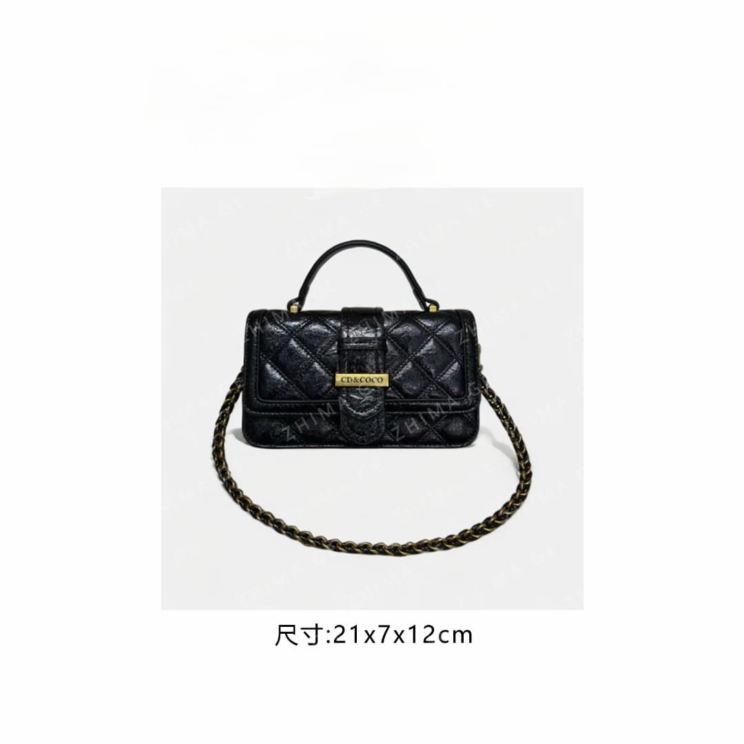 CD&COCO Mexican 2-Way Cowhide Quilted Shoulder Bag