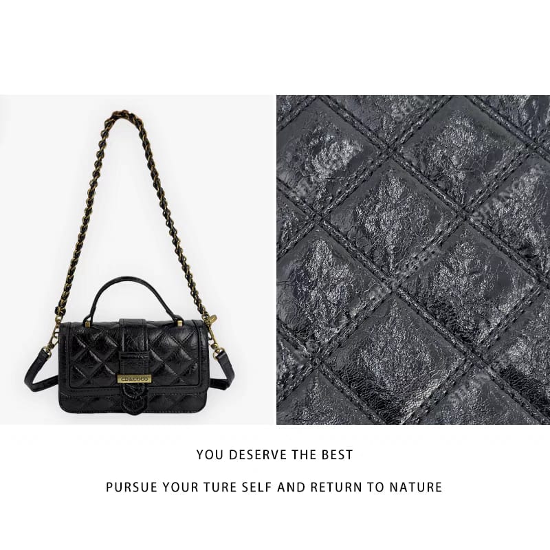 CD&COCO Mexican 2-Way Cowhide Quilted Shoulder Bag