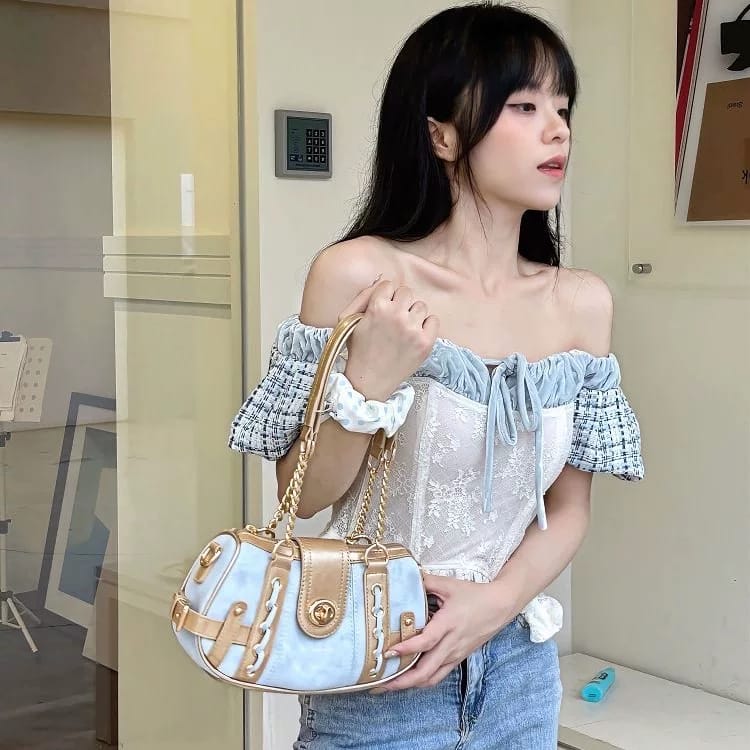 Fashion Shoulder Luxury Elegant Design Messenger Boston Bag