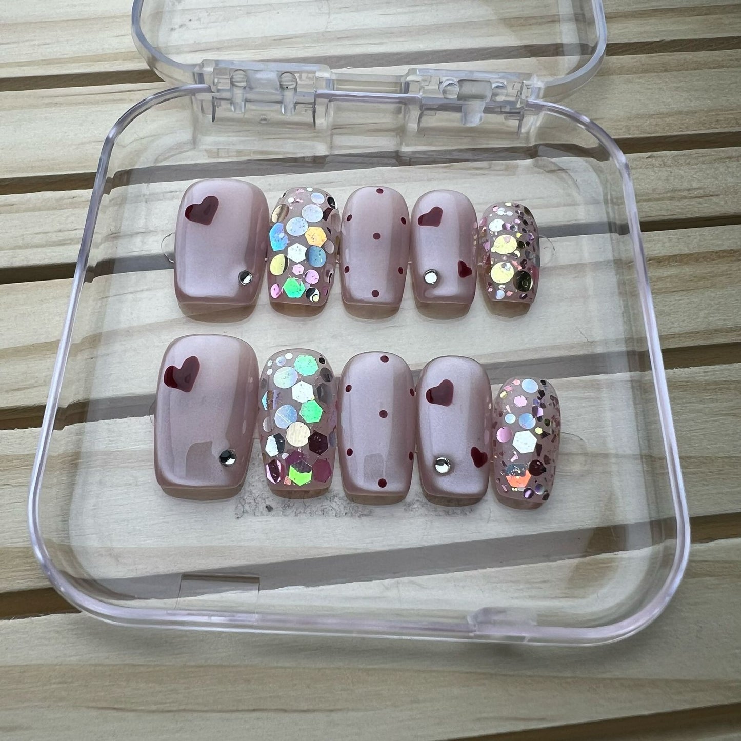 Press On Nails Short Square G0021-D