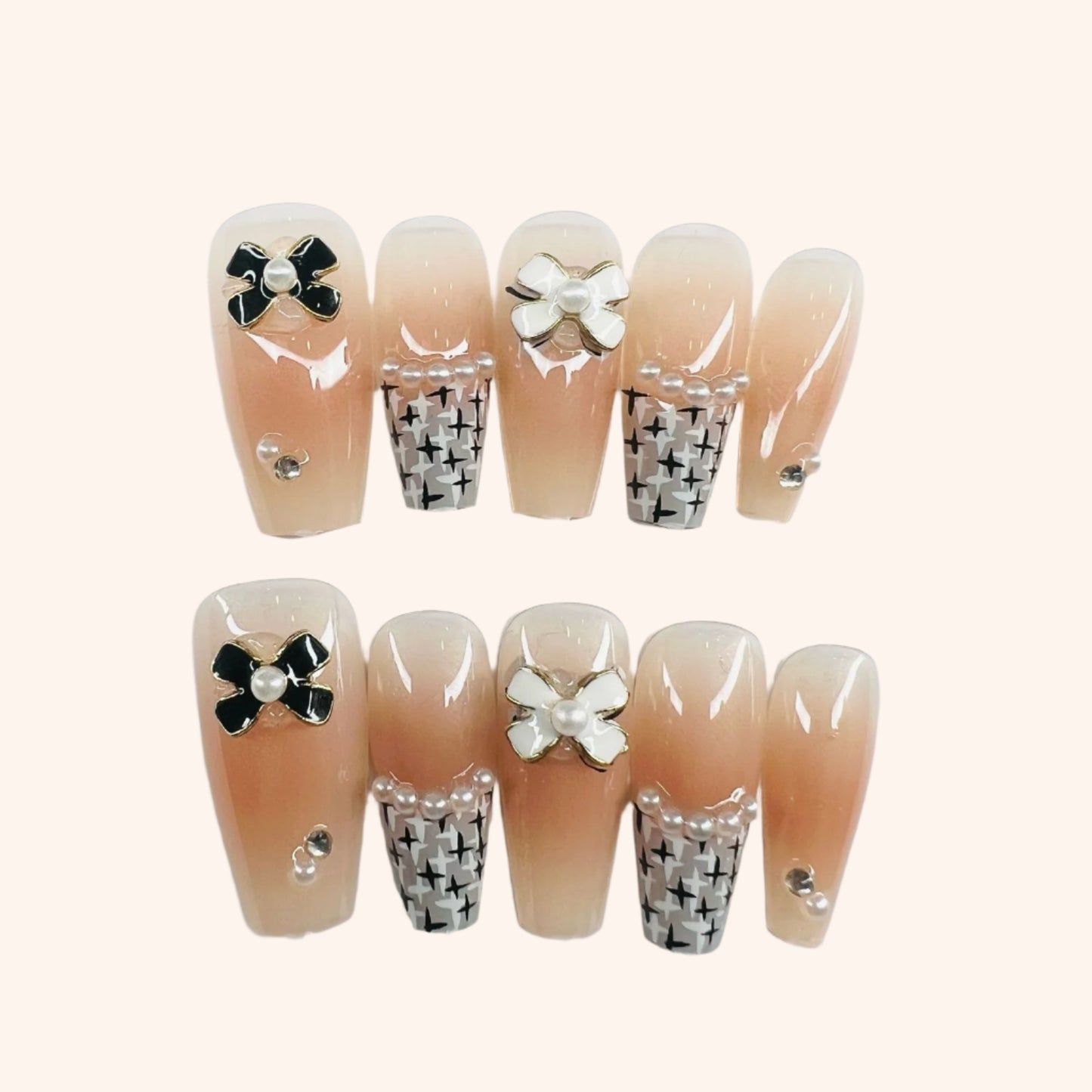 Y012 Press On Nails Long Coffin Shape