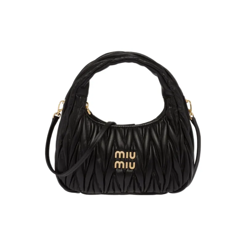 Miu Miu Wander Matelassé Soft Sheepskin Hobo Bag