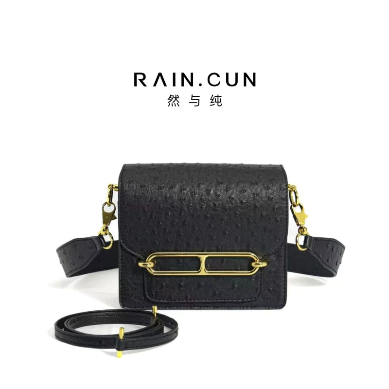 Luxury Hermès Roulis Mini Black Ladies Bag
