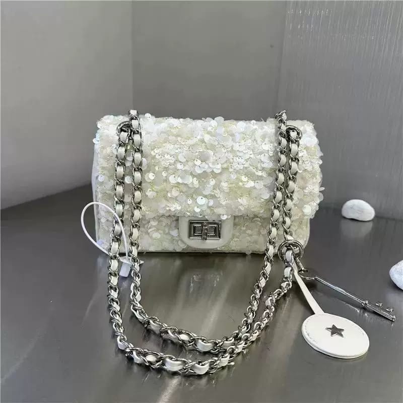 Party Square Meter Fat Lady Shiny Crossbody Bag