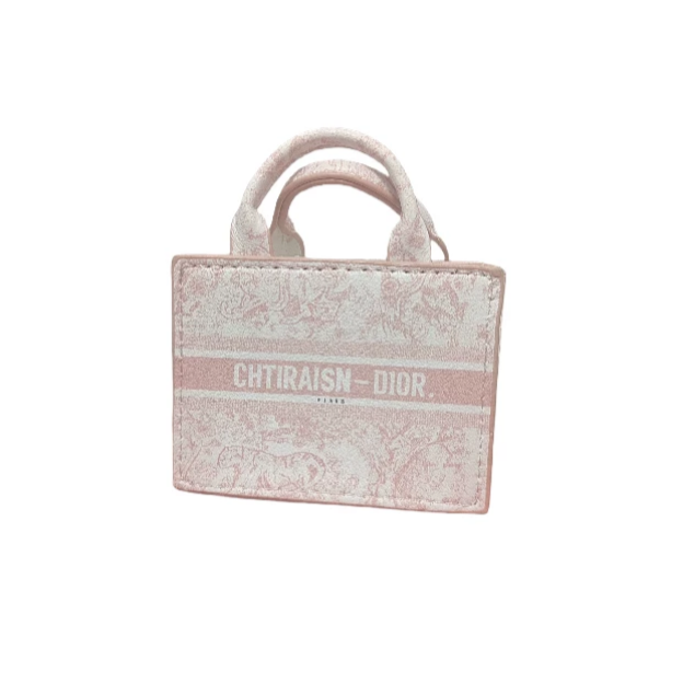 Top Grain Leather Mini Bag Charm Keyring