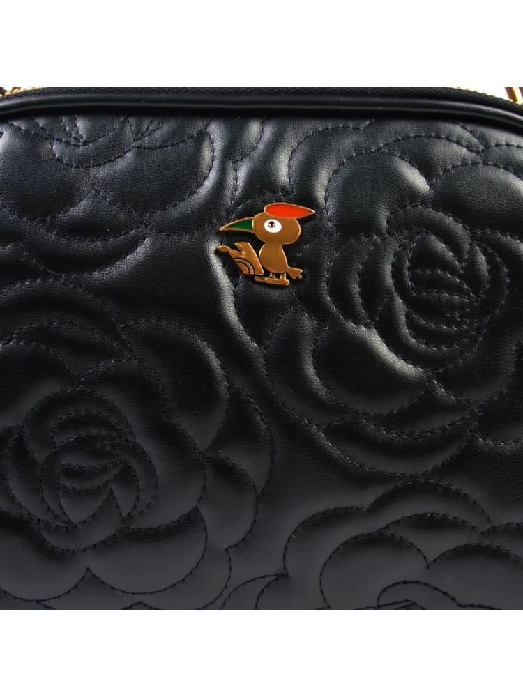 Classic Black Leather Crossbody bag