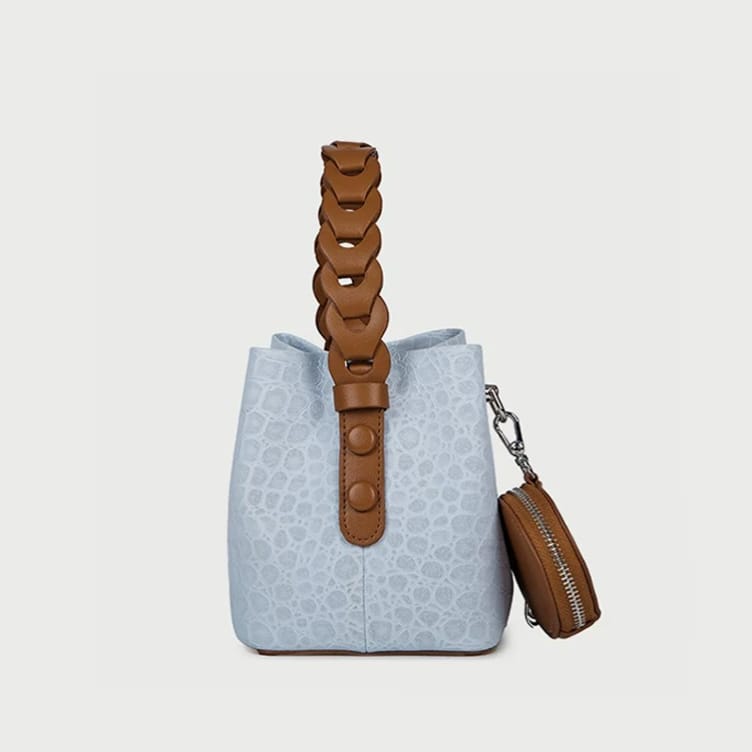 Handheld Bucket Girls Cream Bag