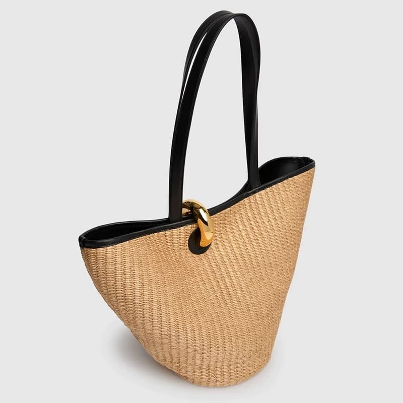 Le Bambola Raffia Girl Tote Bag