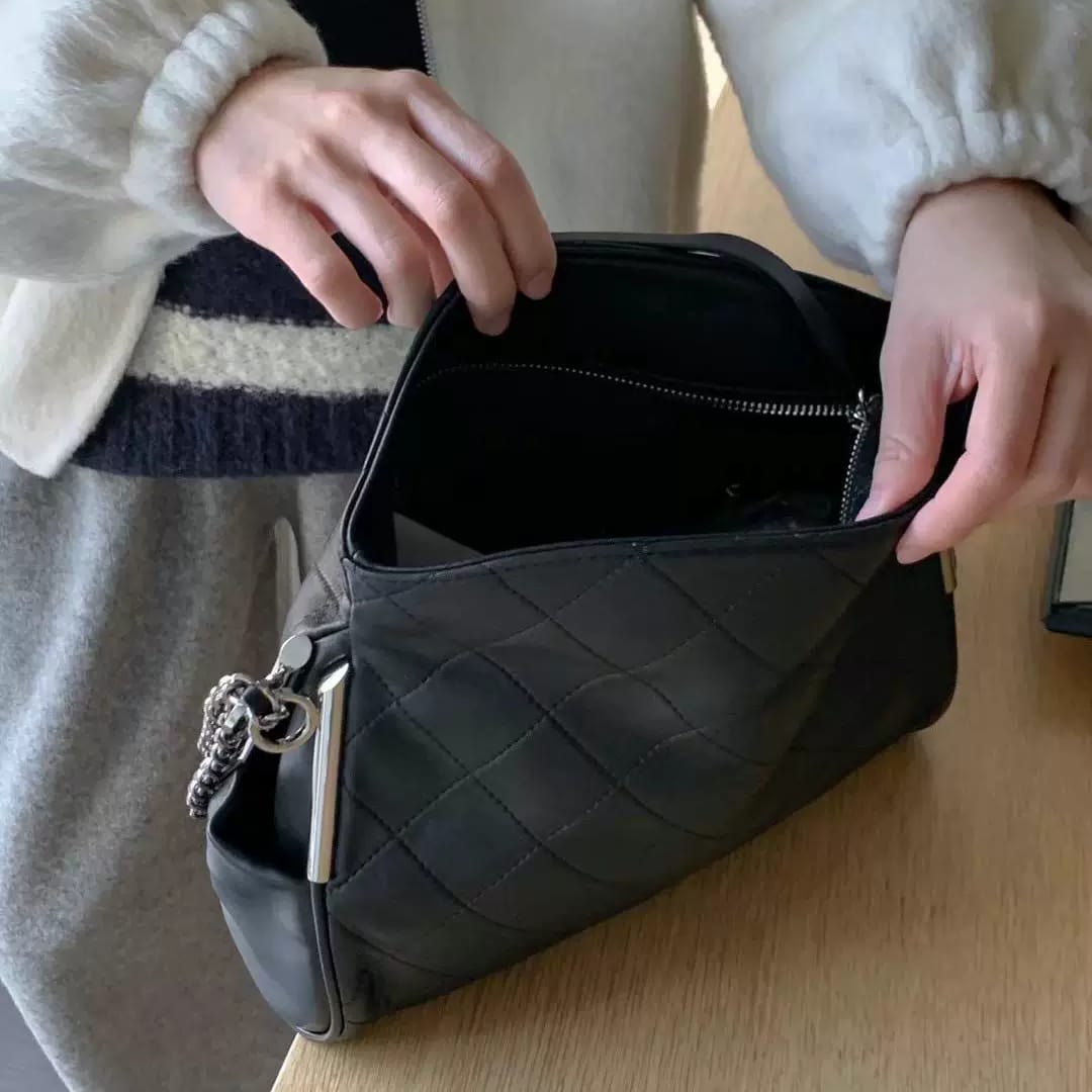 CHANEL Lambskin Ultimate Soft Hobo Black Bag