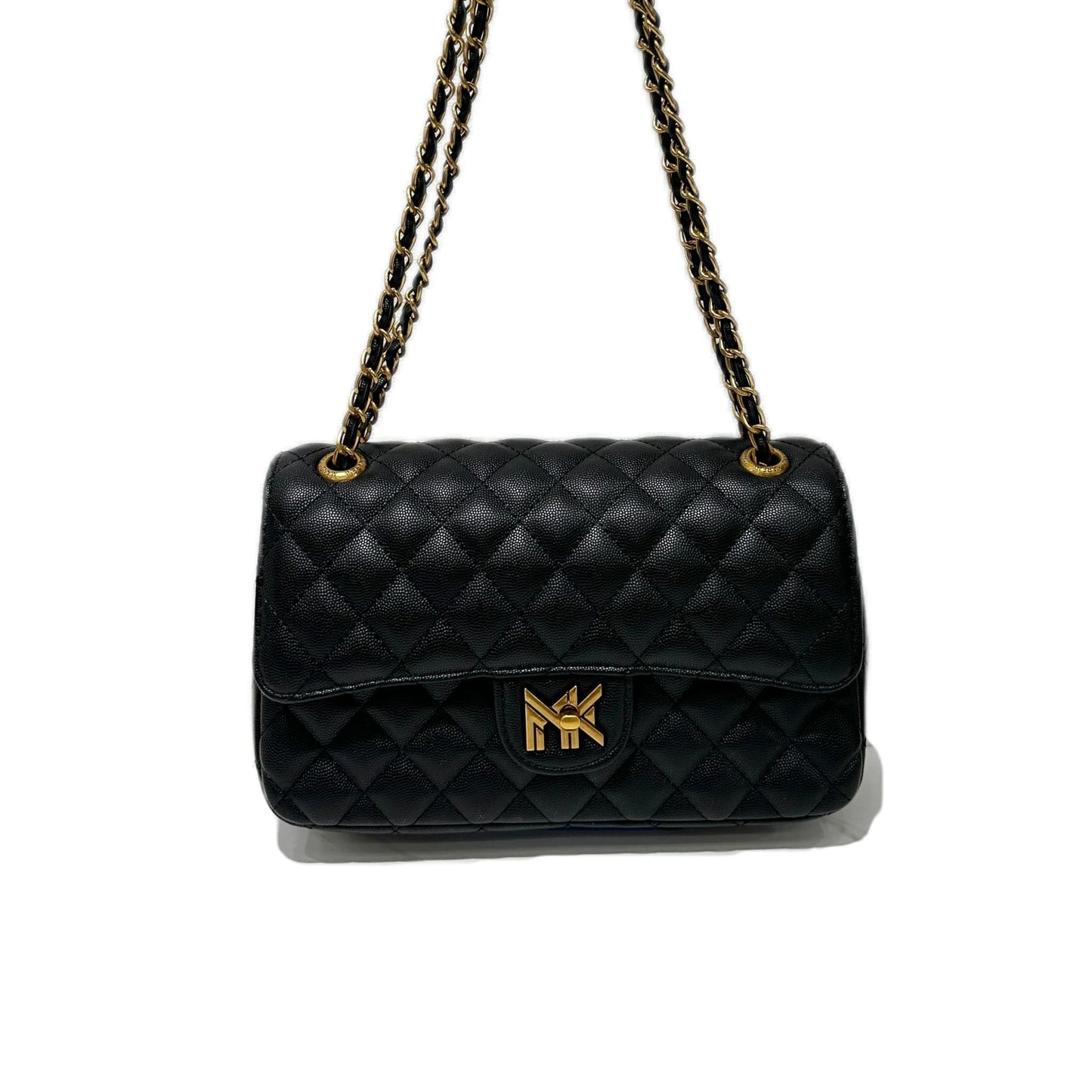 MK Black Leather Luxury Women Shoulder Bag