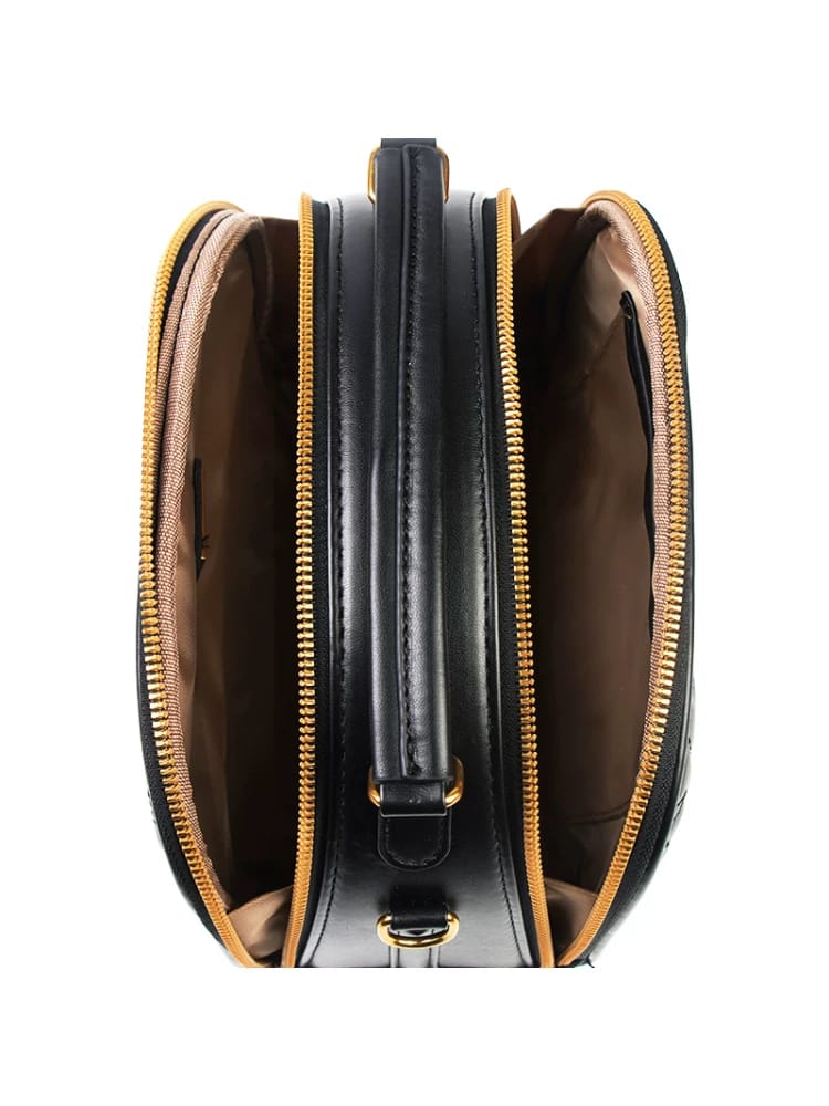 Classic Black Leather Crossbody bag